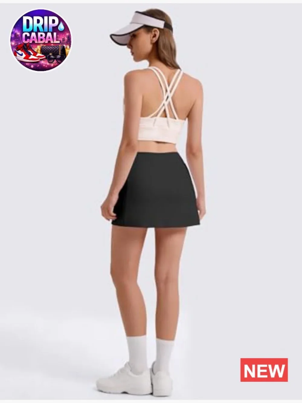 High Waisted Athletic Skort with 4 Pockets Mini Tennis Golf Skirt